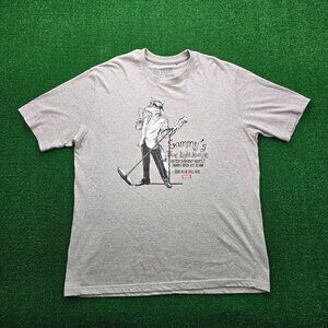 AKOO Tshirt Mens XL Gray Short Sleeve Sammy's Blue Light Lounge Jazz Fox Graphic